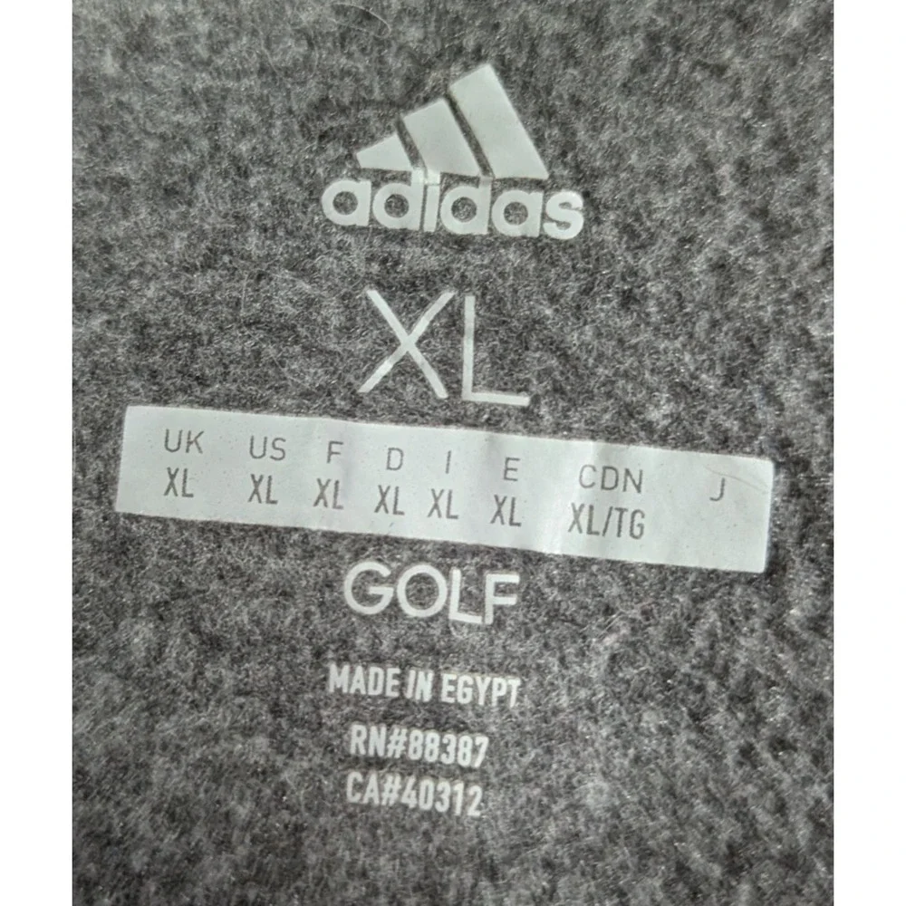 Adidas Mens Golf 1/4 Zip Pullover ADVF19R751 Size XL‎ Gray Heather